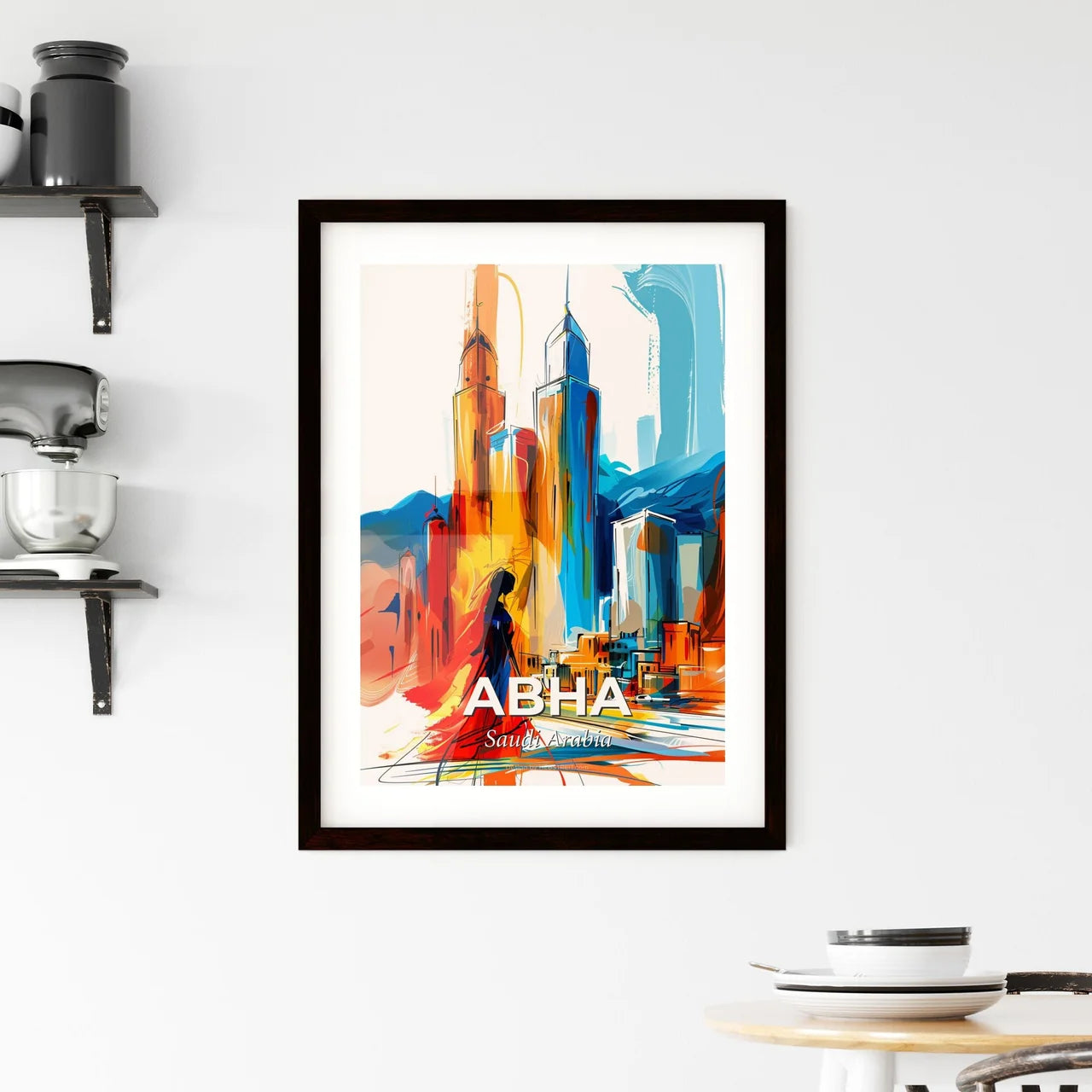 Vibrant Abha, Saudi Arabia Framed Print