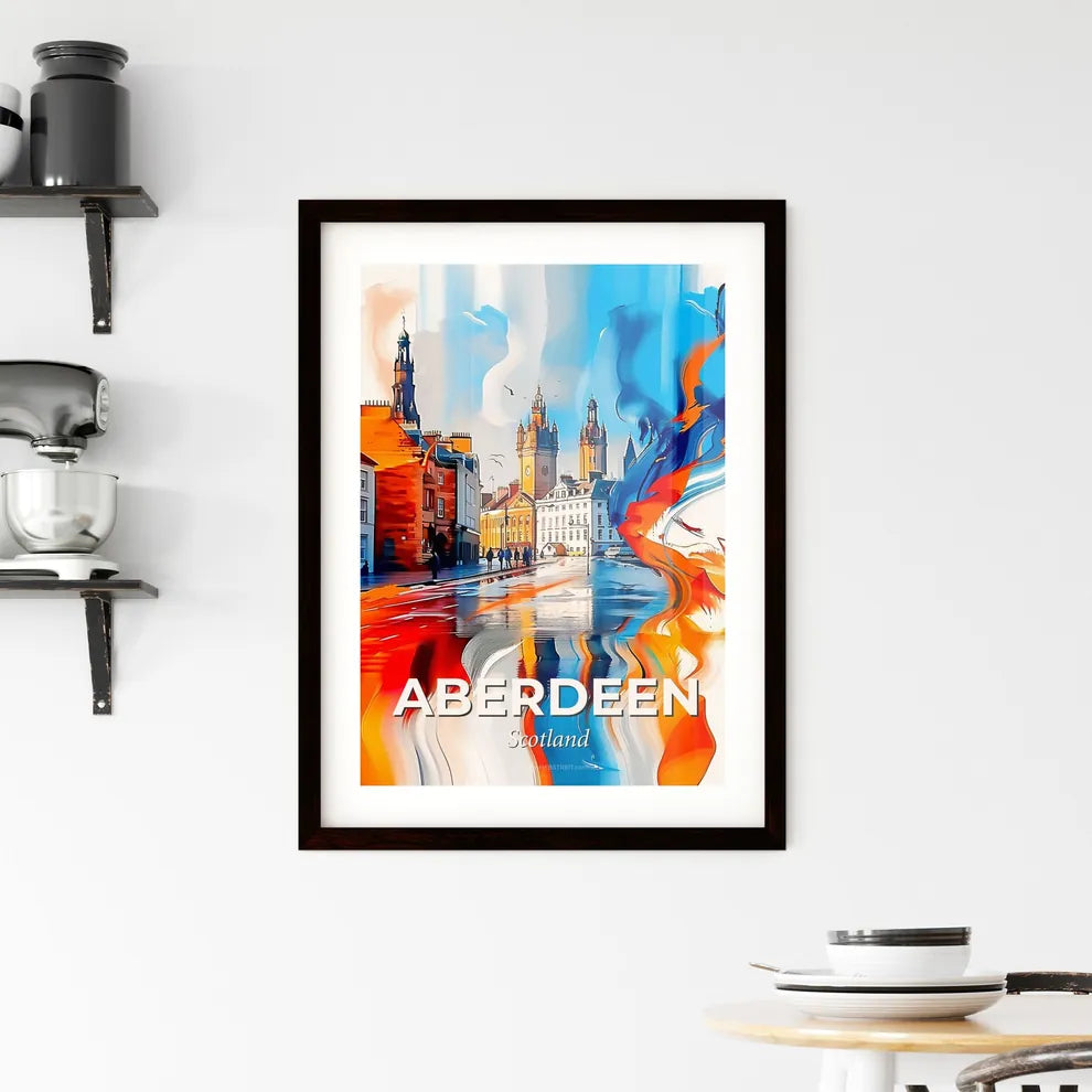 Vibrant Aberdeen, Scotland Framed Print