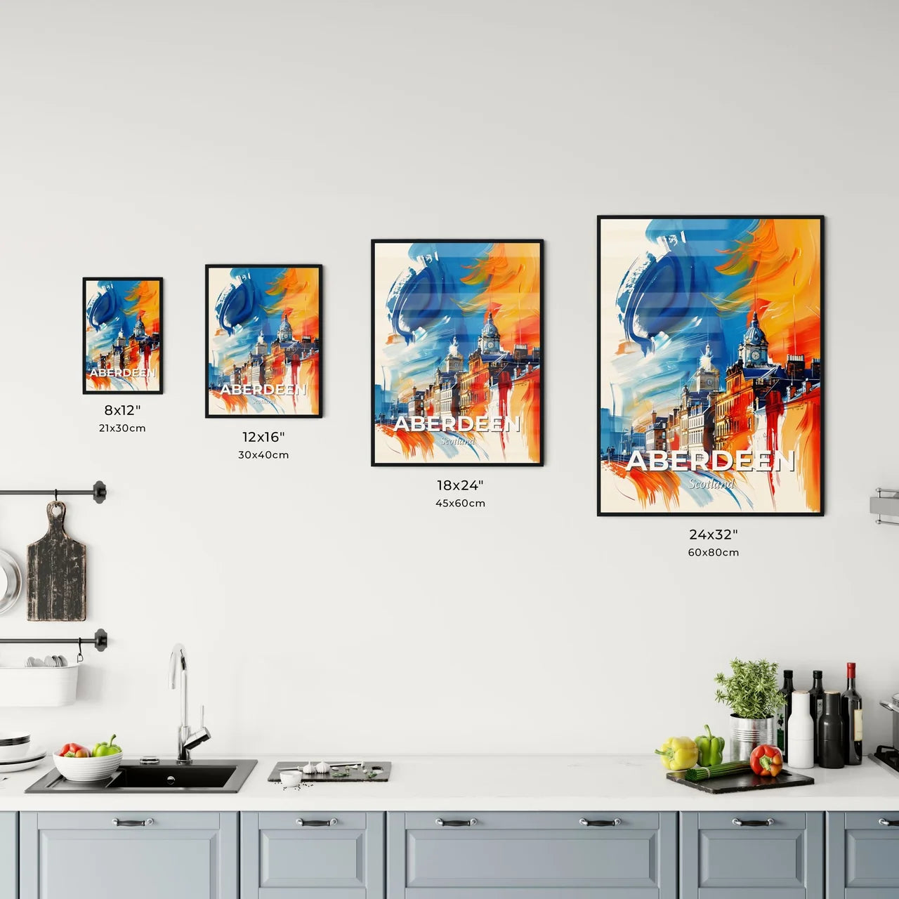 Vibrant Aberdeen, Scotland Kitchen Art