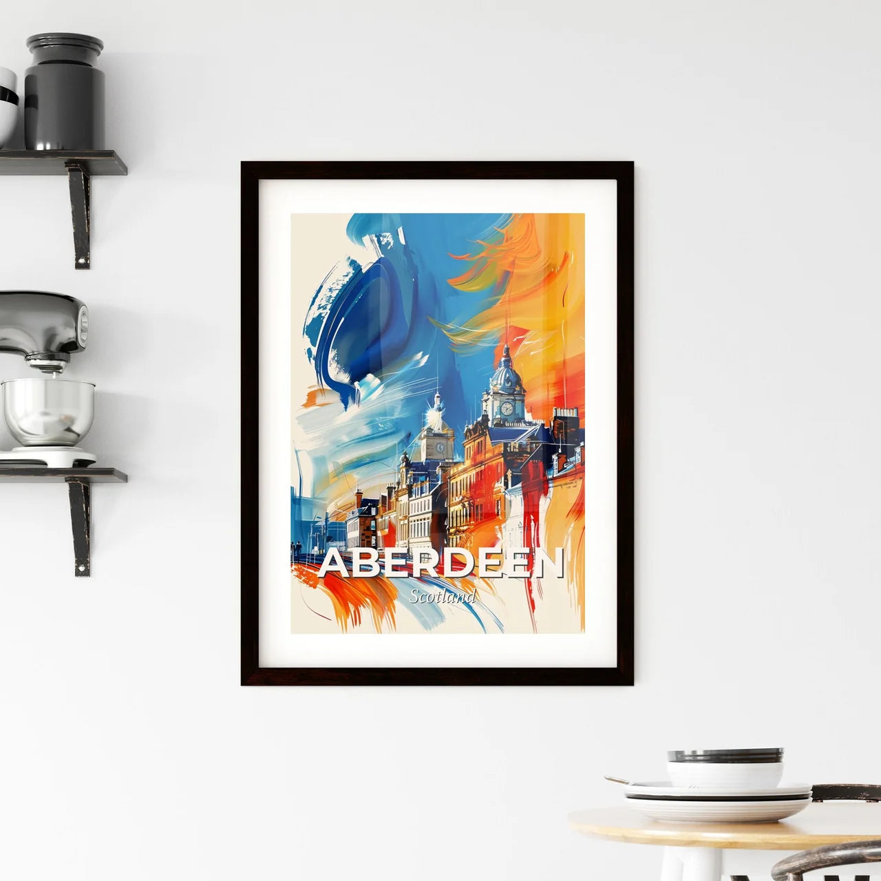 Vibrant Aberdeen, Scotland Framed Print