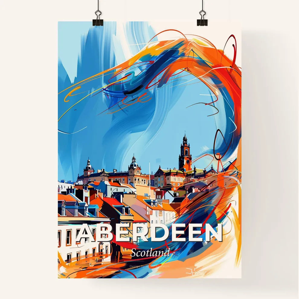 Vibrant Aberdeen, Scotland Poster