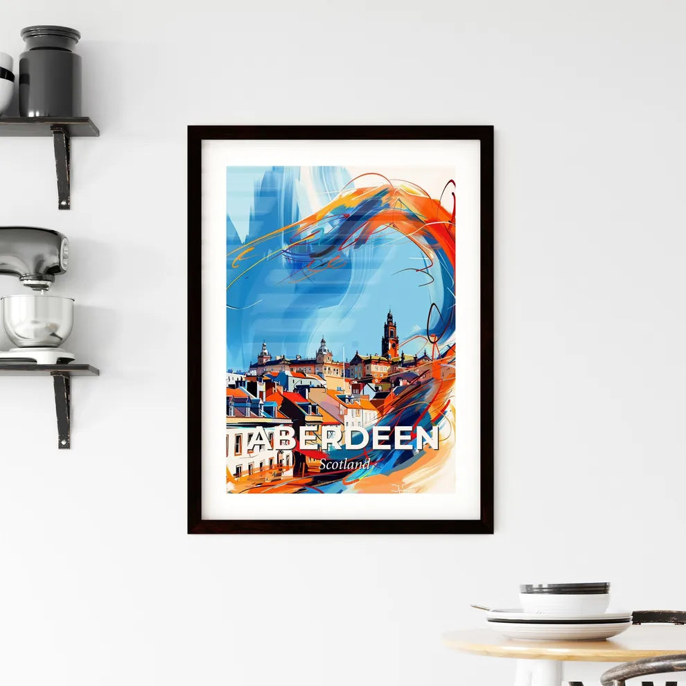 Vibrant Aberdeen, Scotland Framed Print