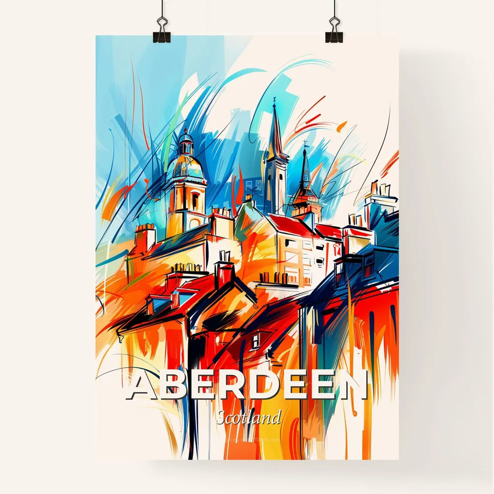 Vibrant Aberdeen, Scotland Poster