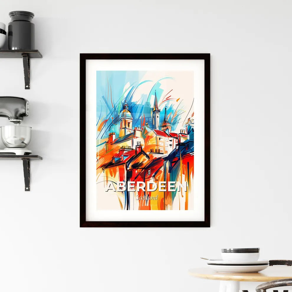 Vibrant Aberdeen, Scotland Framed Print