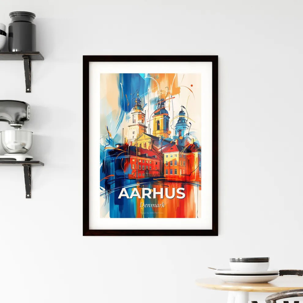 Vibrant Aarhus, Denmark Framed Print