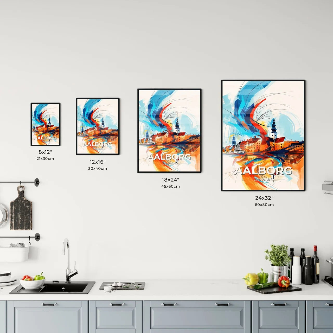Vibrant Aalborg, Denmark Kitchen Art