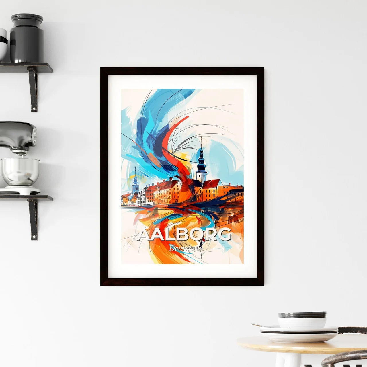 Vibrant Aalborg, Denmark Framed Print