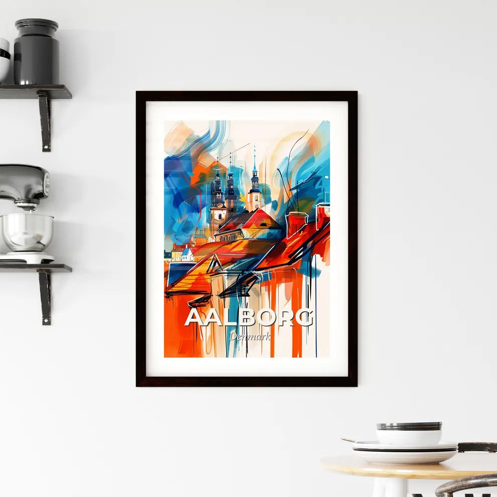 Vibrant Aalborg, Denmark Framed Print