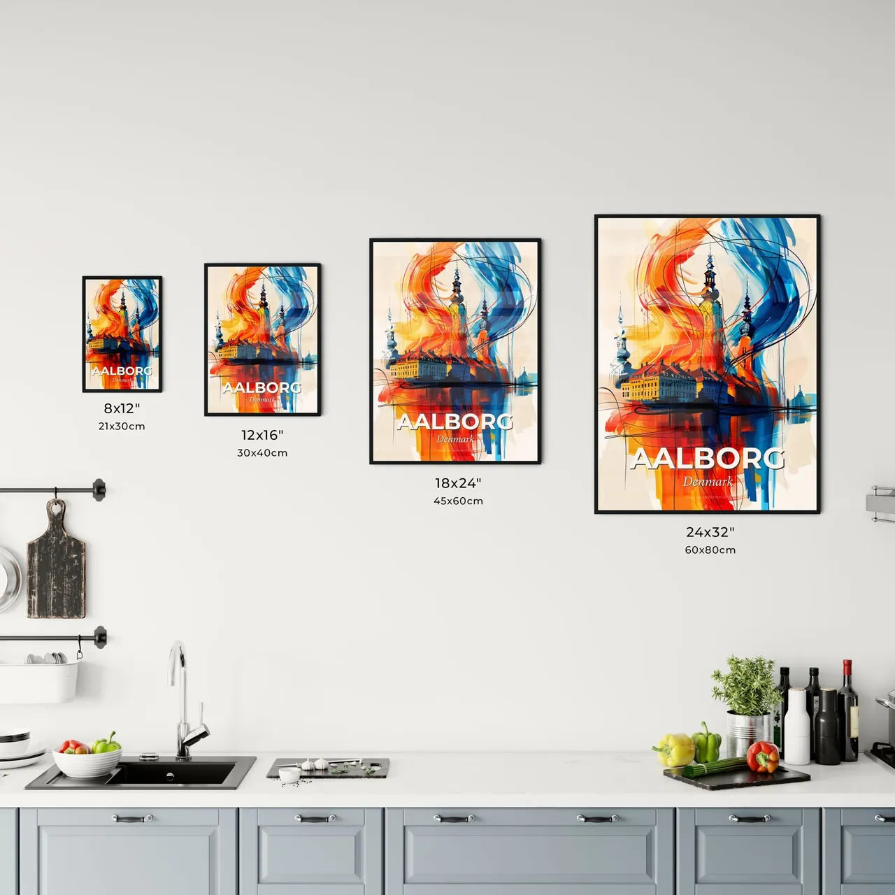 Vibrant Aalborg, Denmark Kitchen Art