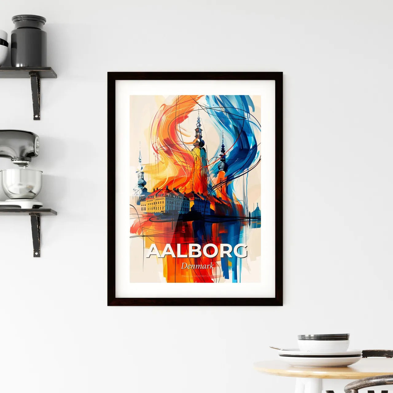 Vibrant Aalborg, Denmark Framed Print