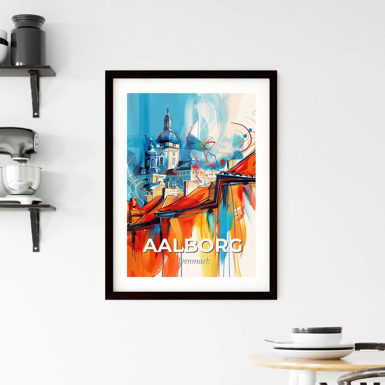 Vibrant Aalborg, Denmark Framed Print