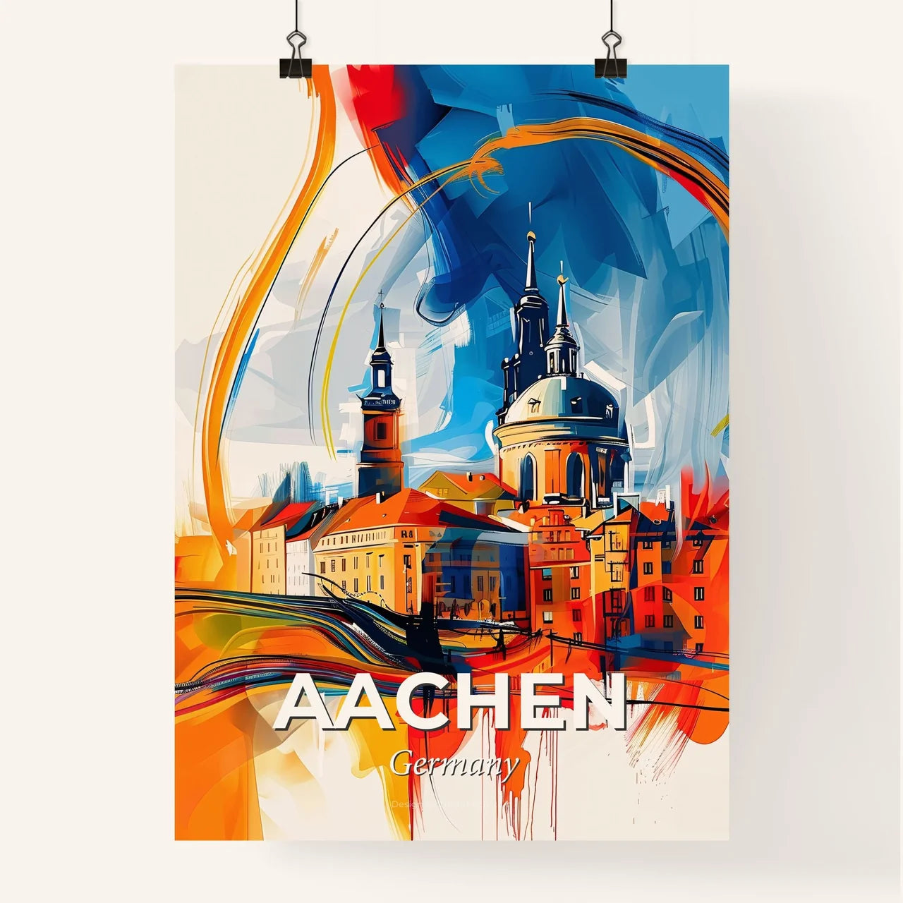 Vibrant Aachen, Germany Poster