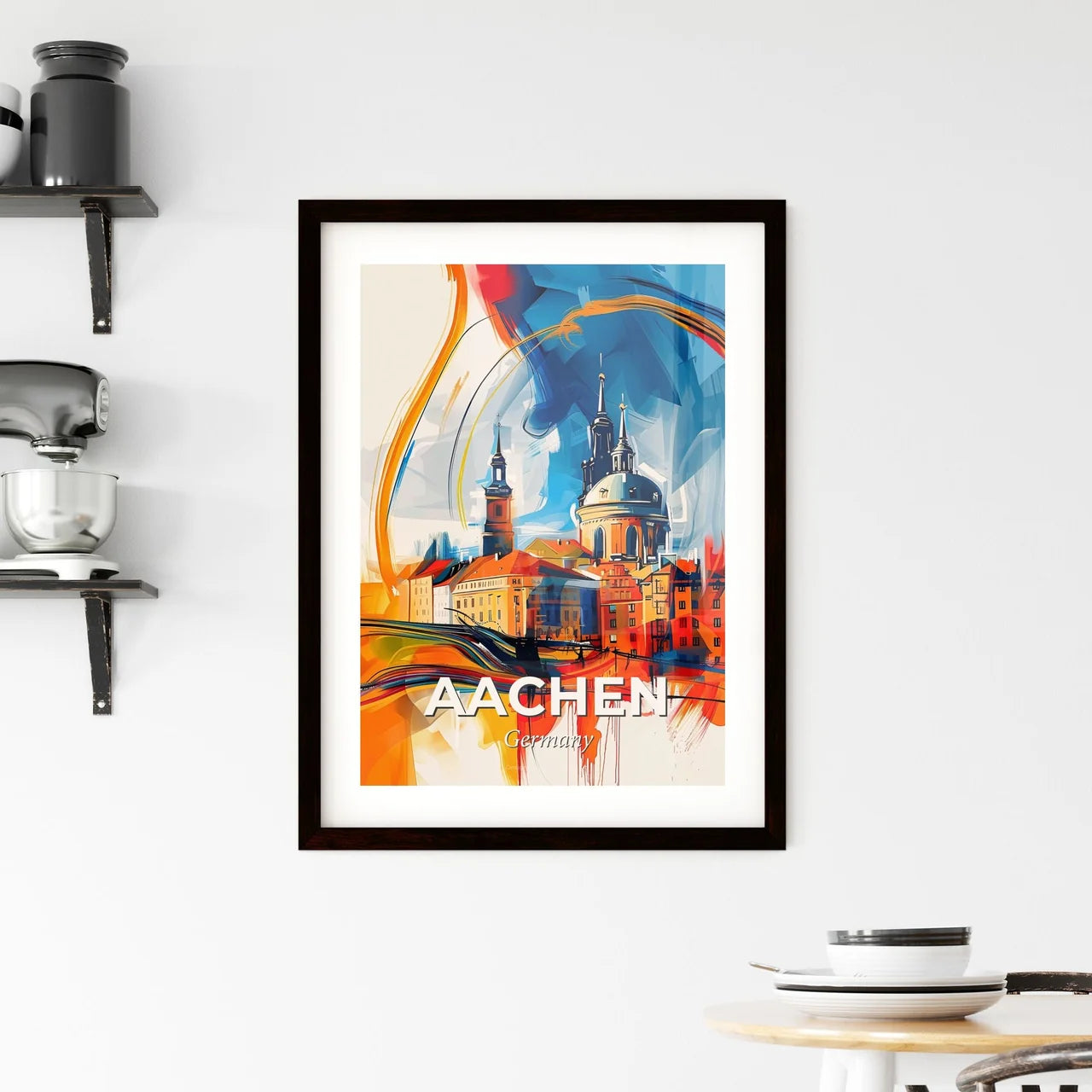 Vibrant Aachen, Germany Framed Print