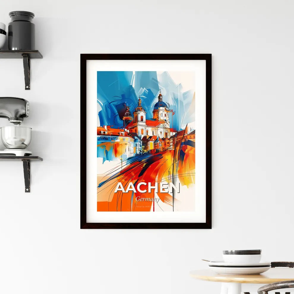 Vibrant Aachen, Germany Framed Print