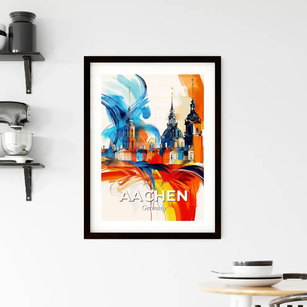 Vibrant Aachen, Germany Framed Print