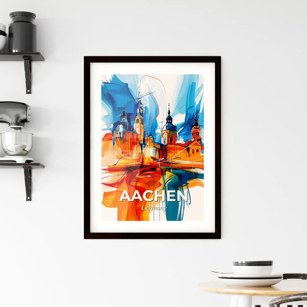 Vibrant Aachen, Germany Framed Print