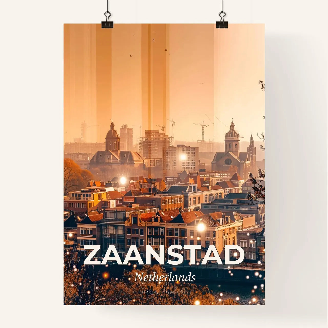 Zaanstad City Skyline Composite Art Poster - A city with many buildings Poster