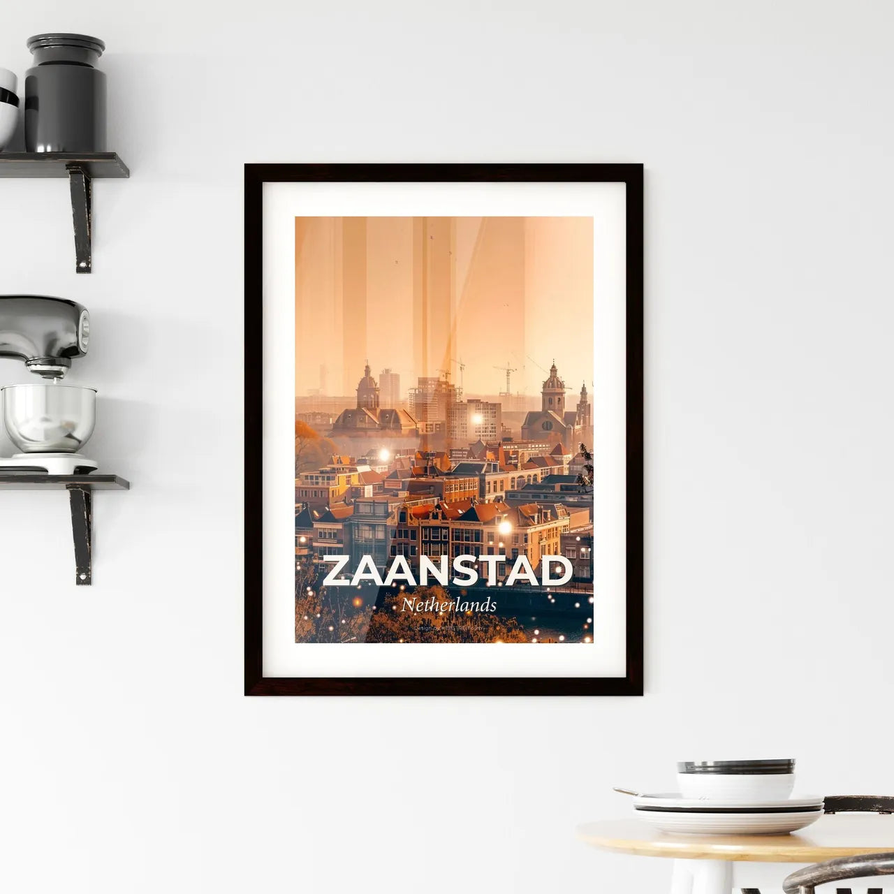 Zaanstad City Skyline Composite Art Poster - A city with many buildings Custom Print