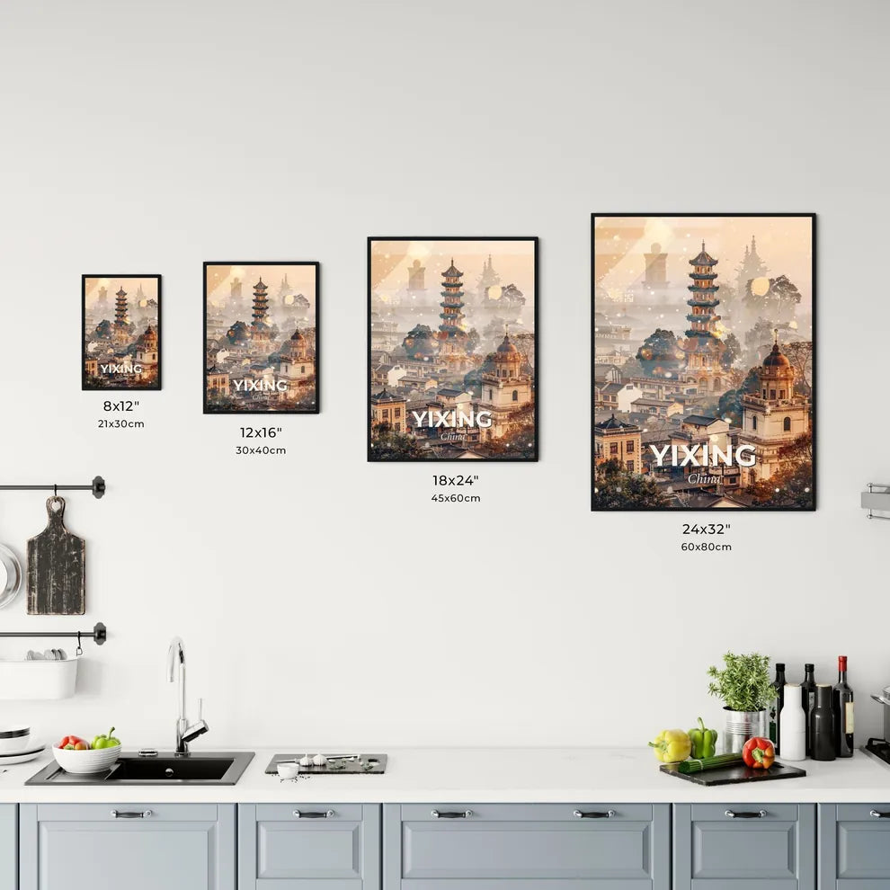 Yixing: Skyline Art with Local Sparkle - A tall tower in a city Size Chart