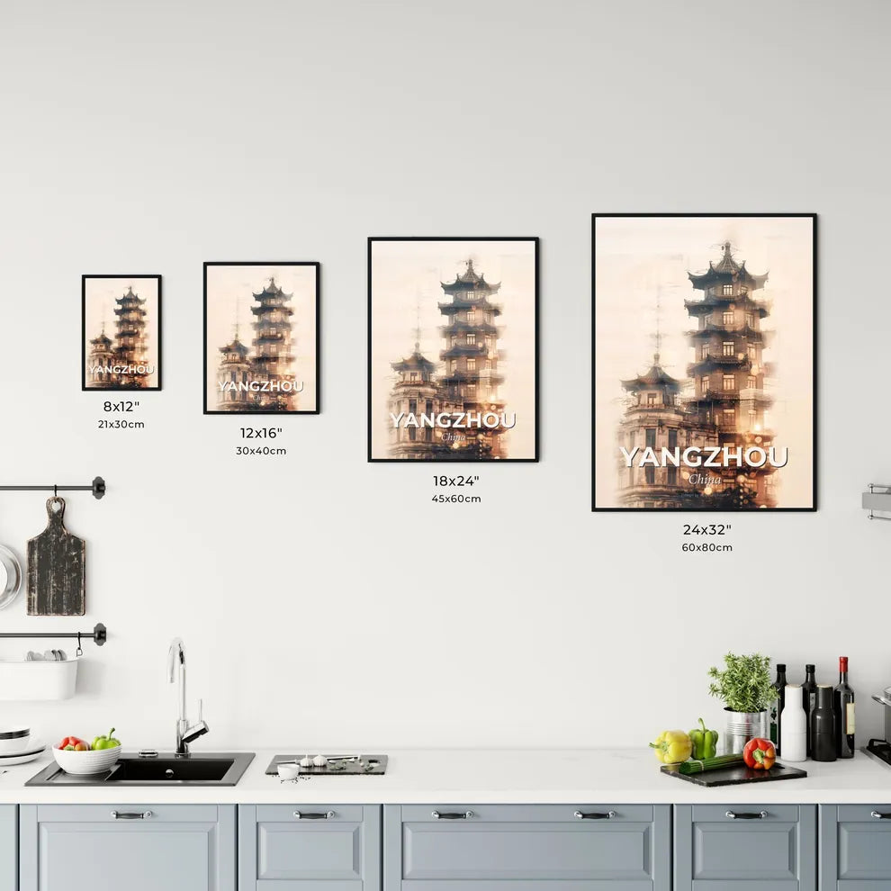 Yangzhou Skyline Double Exposure Art - Siddhivinayak Temple, Mumbai with a tower Size Chart