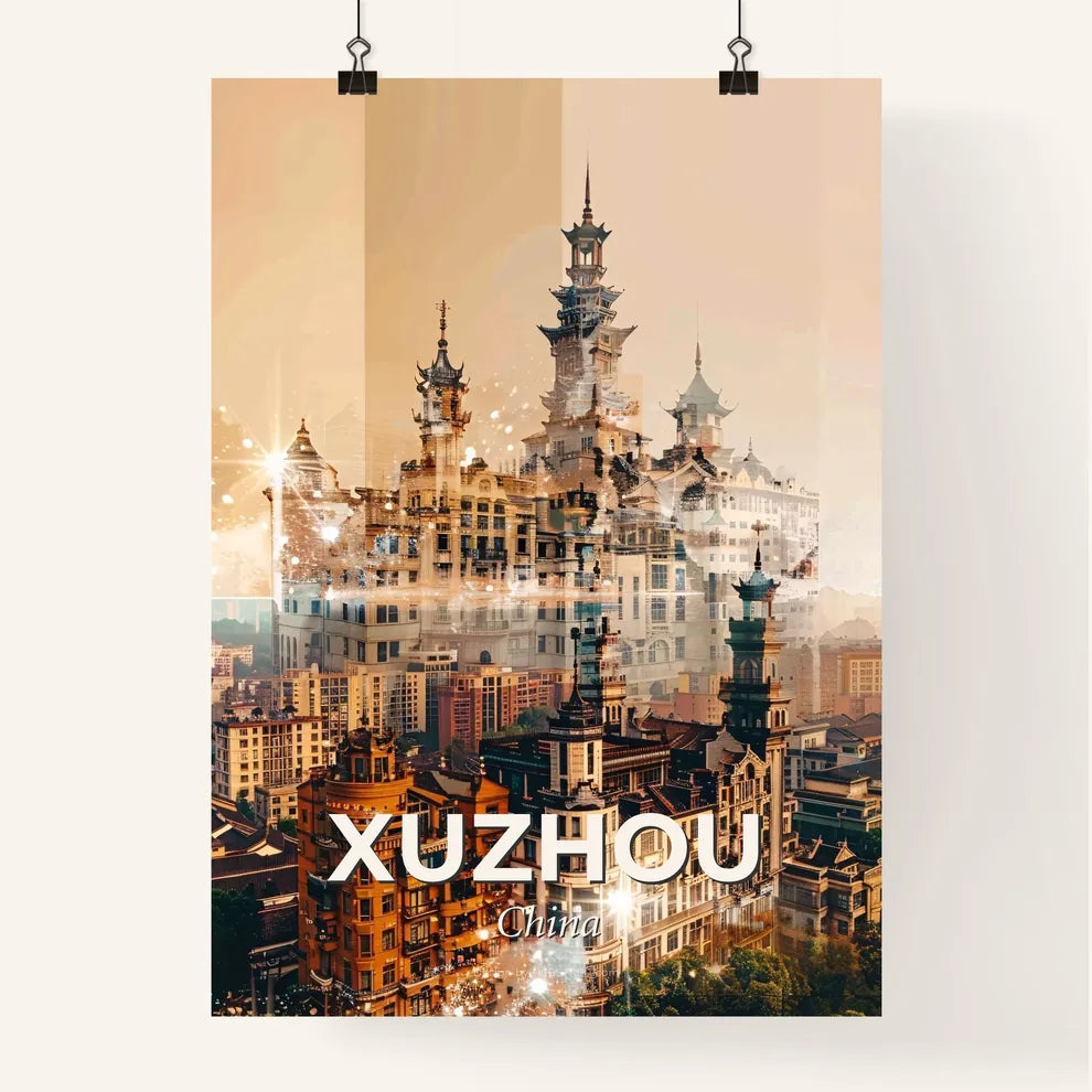 Xuzhou Skyline. Modern Chinese Cityscape Poster - A city with many buildings Poster