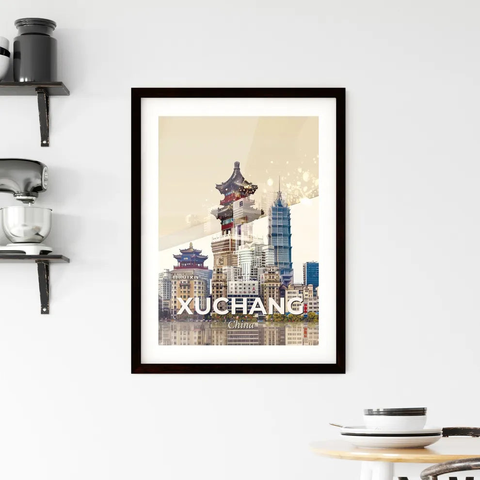 Xuchang, China - Architectural Art Poster - A city skyline with many tall buildings Custom Print