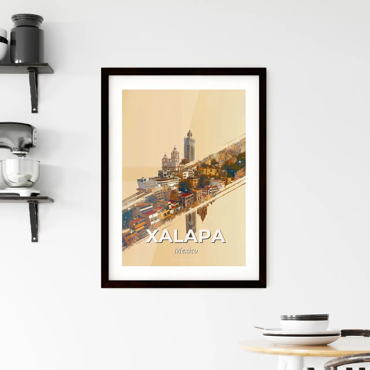 Xalapa Skyline Double Exposure Composite - A city in the sky Custom Print