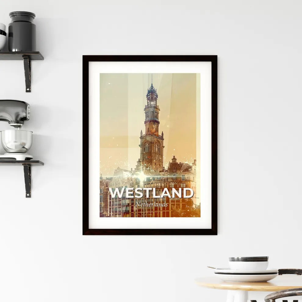 Westland City Skyline Composite Art Poster - A building with a tower Custom Print