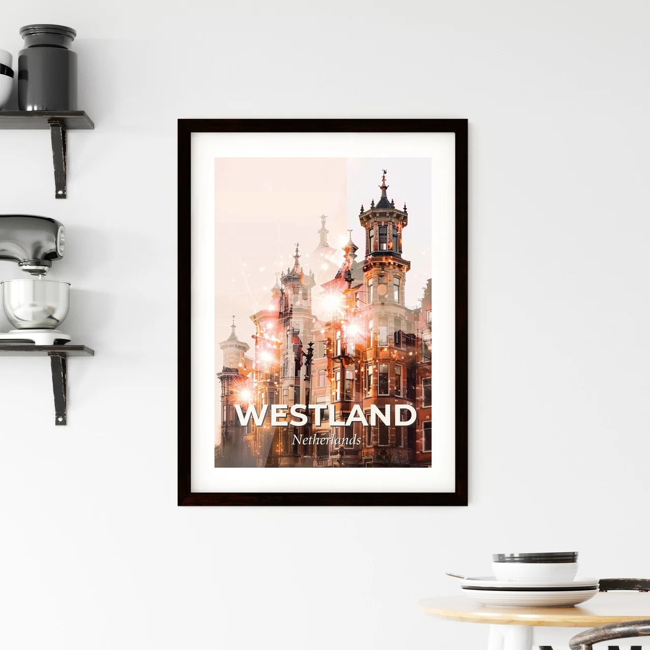 Westland Skyline Panorama Cityscape Art Poster - A building with many windows Custom Print