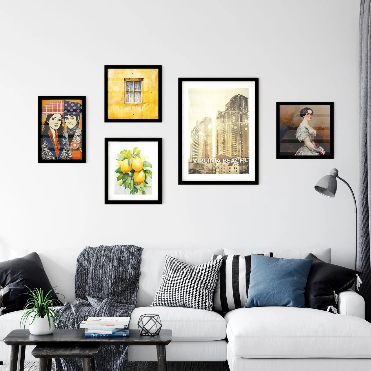 Virginia Beach Skyline: Daydream in Double Exposure - A group of tall buildings Interior Design