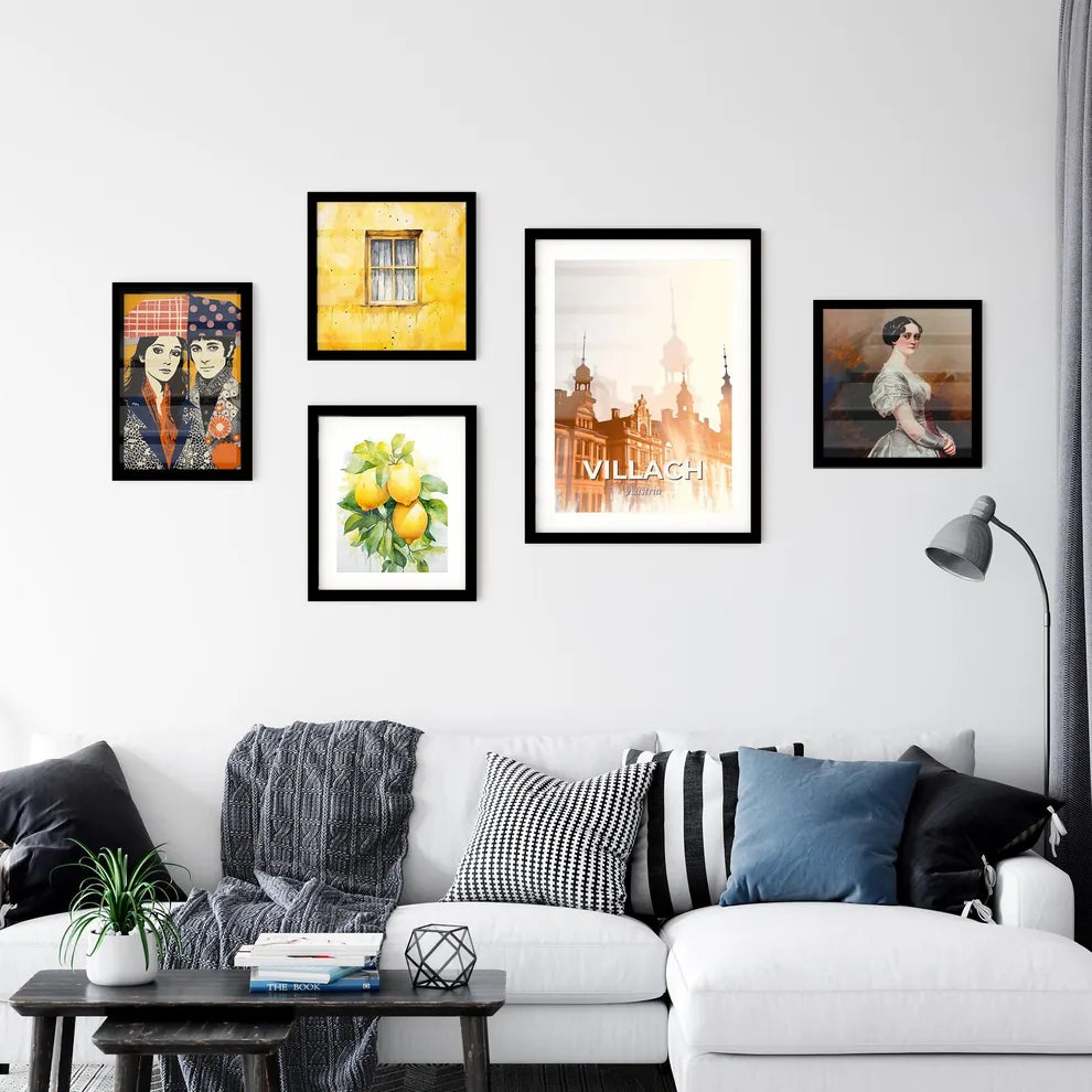 Villach Skyline Composite Art Majestic Panorama - A building with towers and spires Interior Design