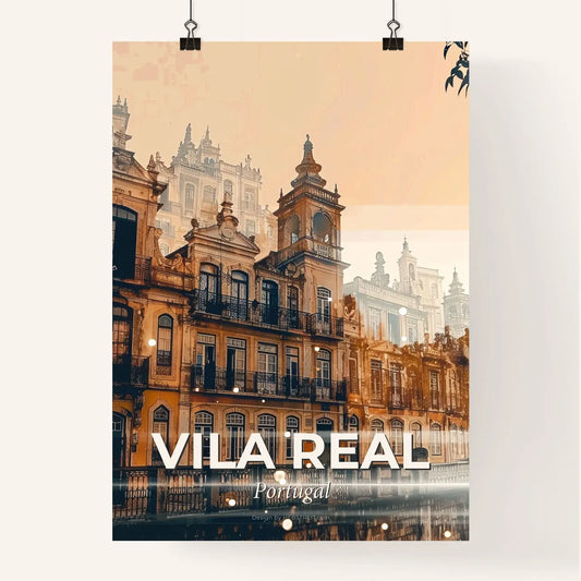 Vila Real, Portugal: Iconic Skyline Composite Artwork - A building with many windows Poster
