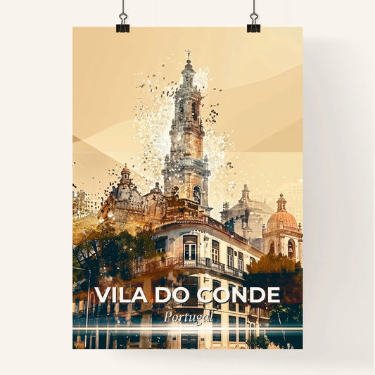 Vila do Conde Panorama Poster Art - A building with a tower Poster