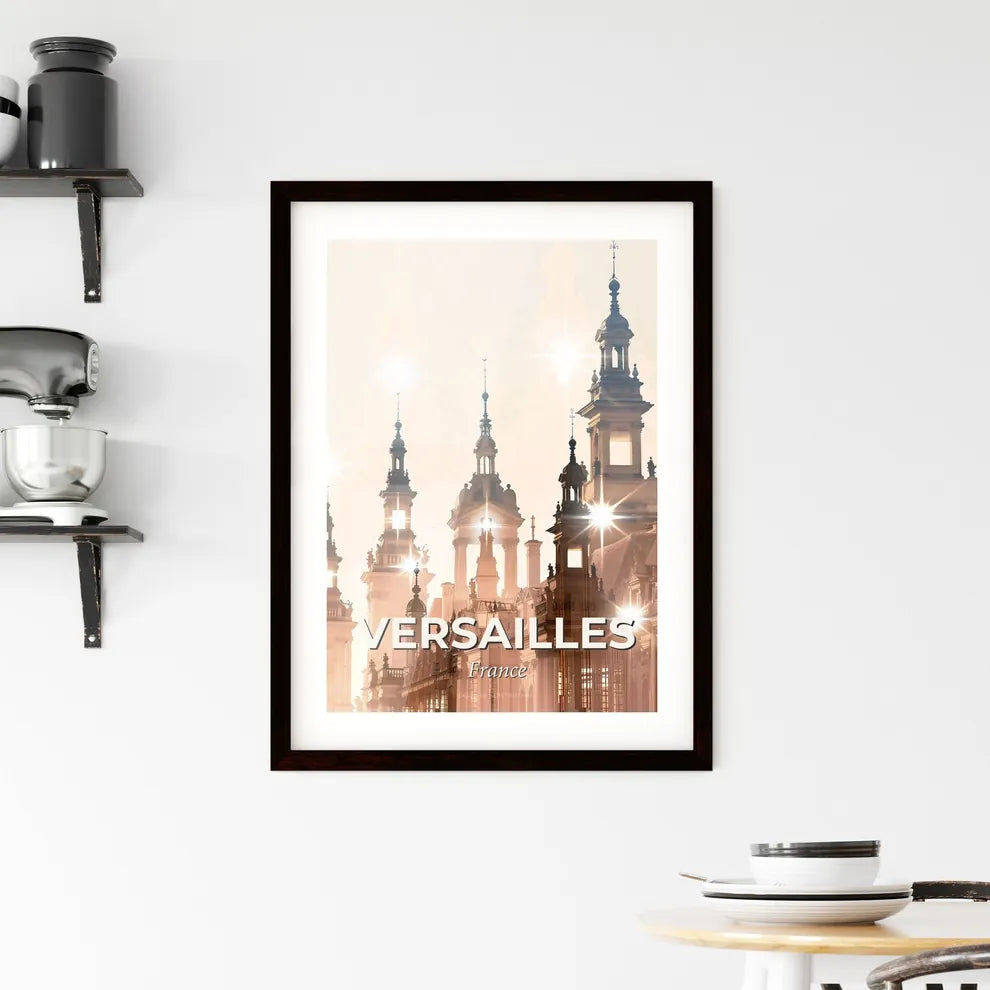 Paris, France: Double Exposure Composite Art Skyline - A building with many towers Custom Print