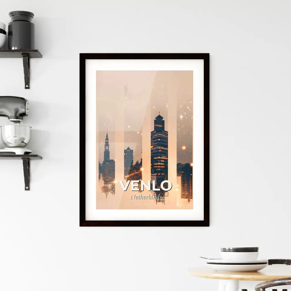 Venlo Skyline Composite Art Poster - A city skyline with many tall buildings Custom Print