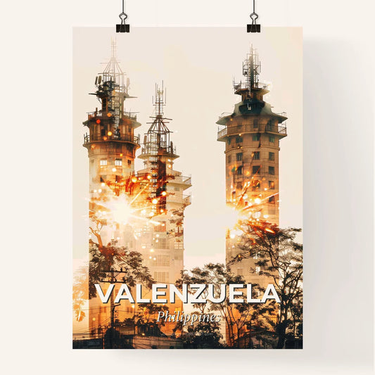 Valenzuela City Skyline Local Architecture Poster - A double exposure of tall buildings Poster