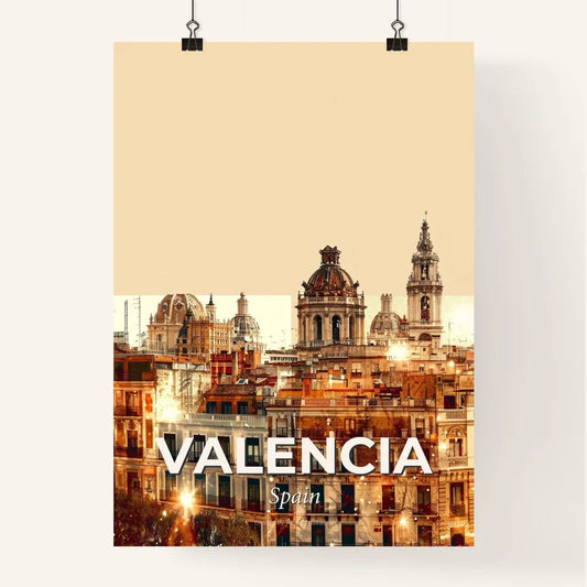 Valencia City Skyline Poster with Backlights - A city with many buildings Poster