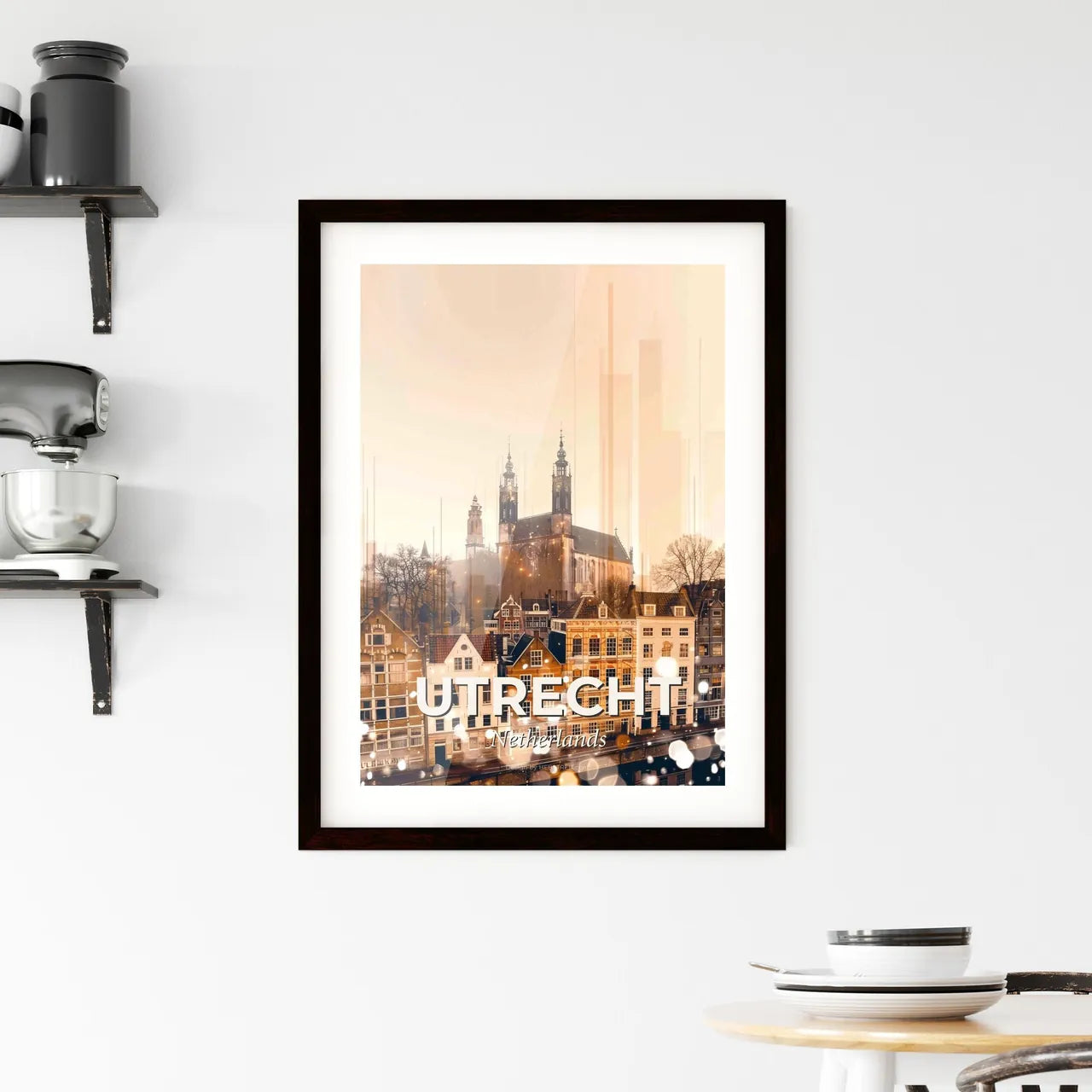 Utrecht Dutch City Skyline Unique Beige Decor - A city with many buildings Custom Print