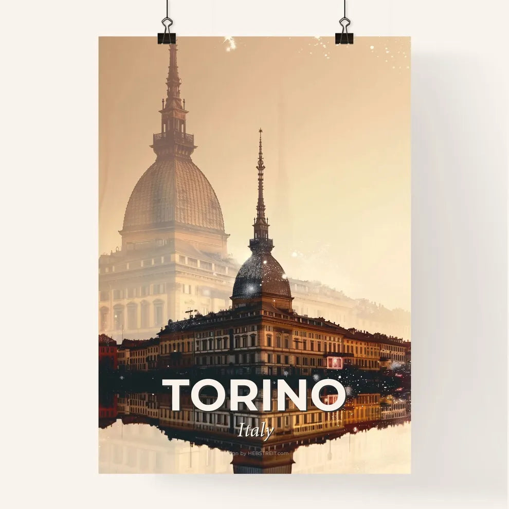 Turin City Skyline Surrealism Composite Poster Design Poster