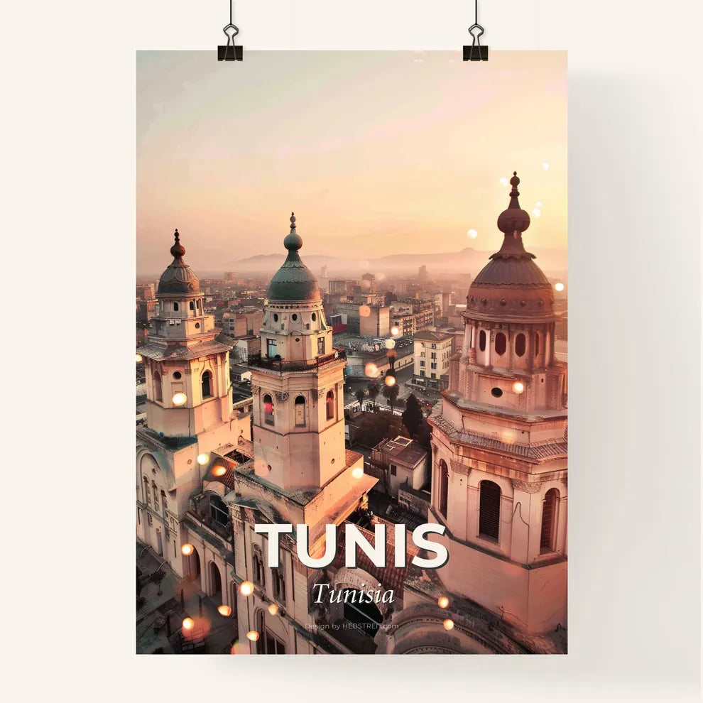 Tunis Panoramic Cityscape Poster Poster