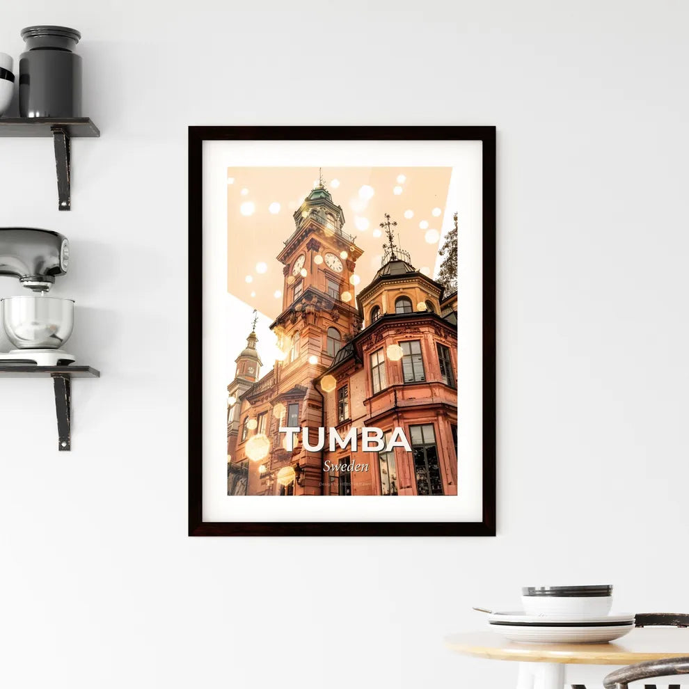 Tumba Skyline Architecture Poster Beige Composite Art Framed Print