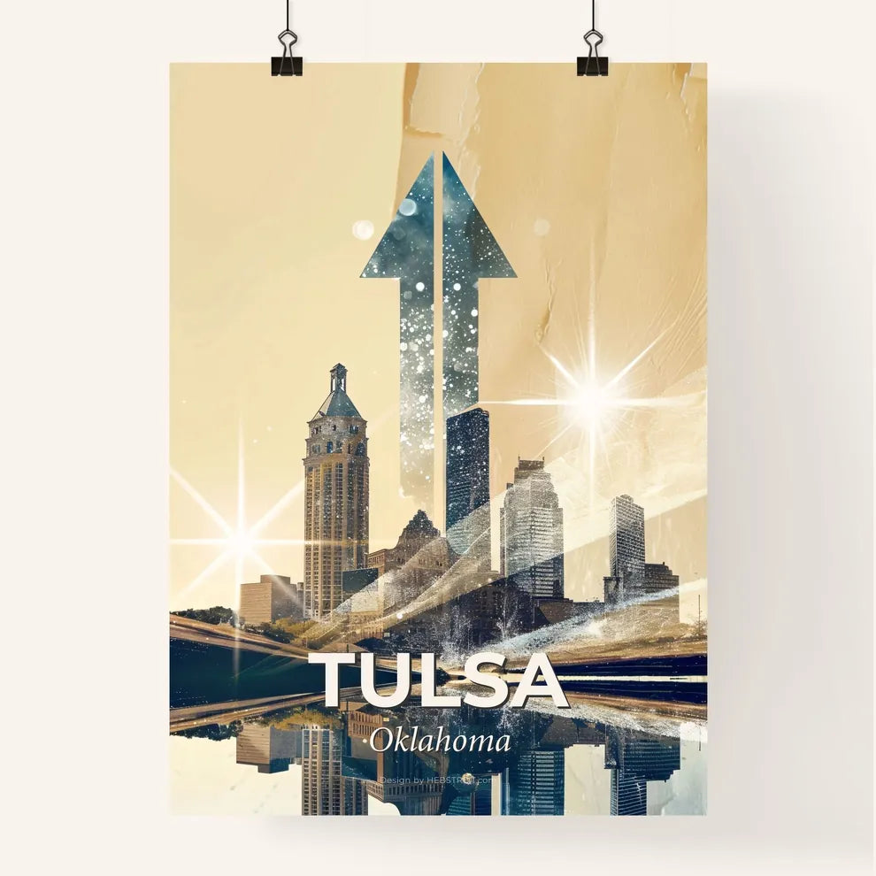 Tulsa Oklahoma: City Lights City Icons Poster