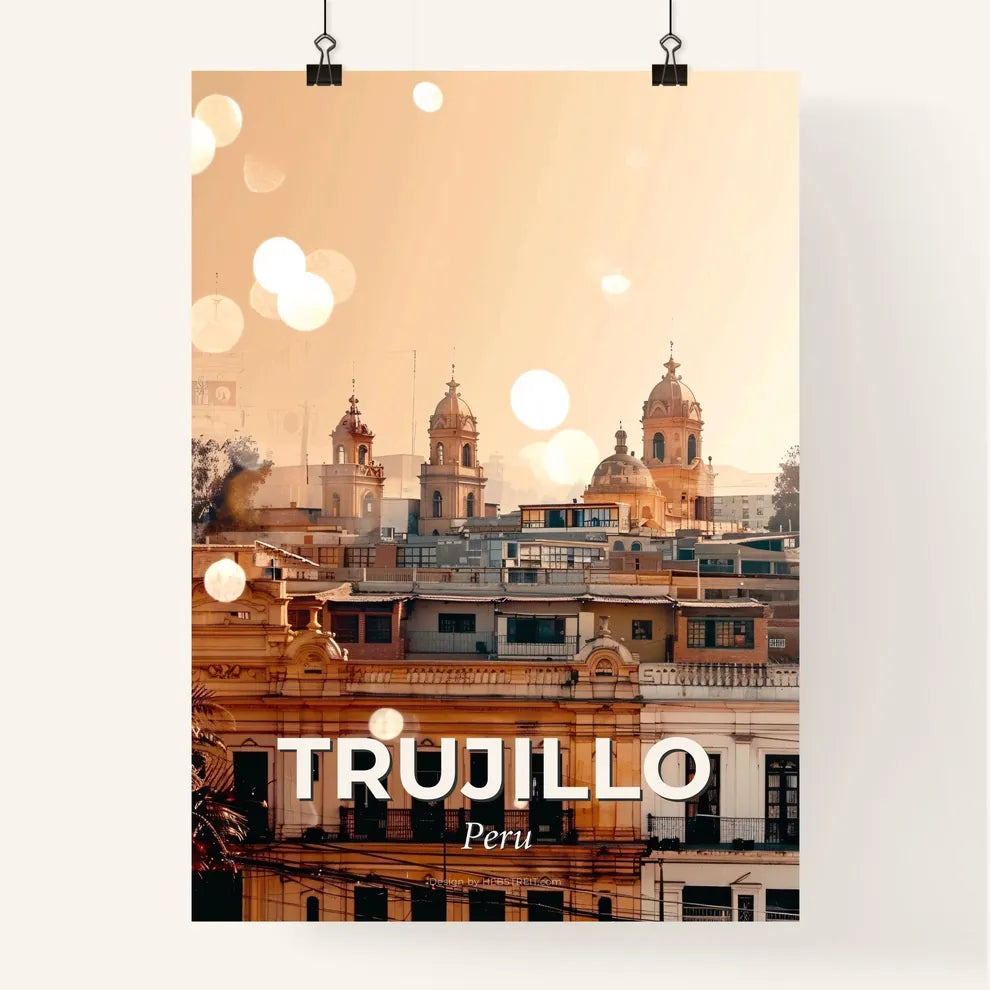 Trujillo City Icons Illuminated Poster Poster