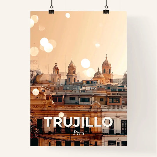 Trujillo City Icons Illuminated Poster Poster
