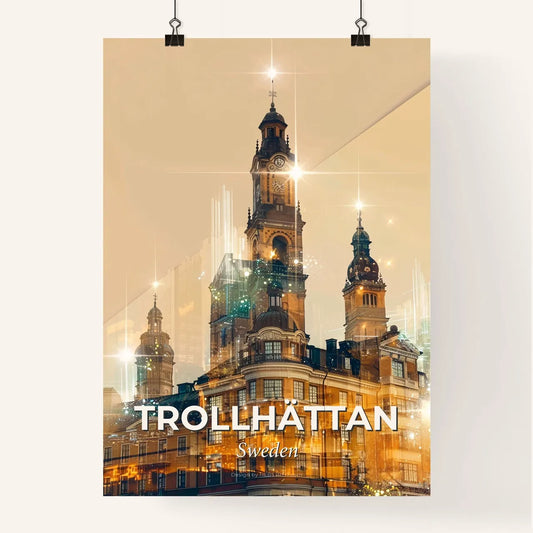 Trollhättan Skyline Composite Art Poster Poster
