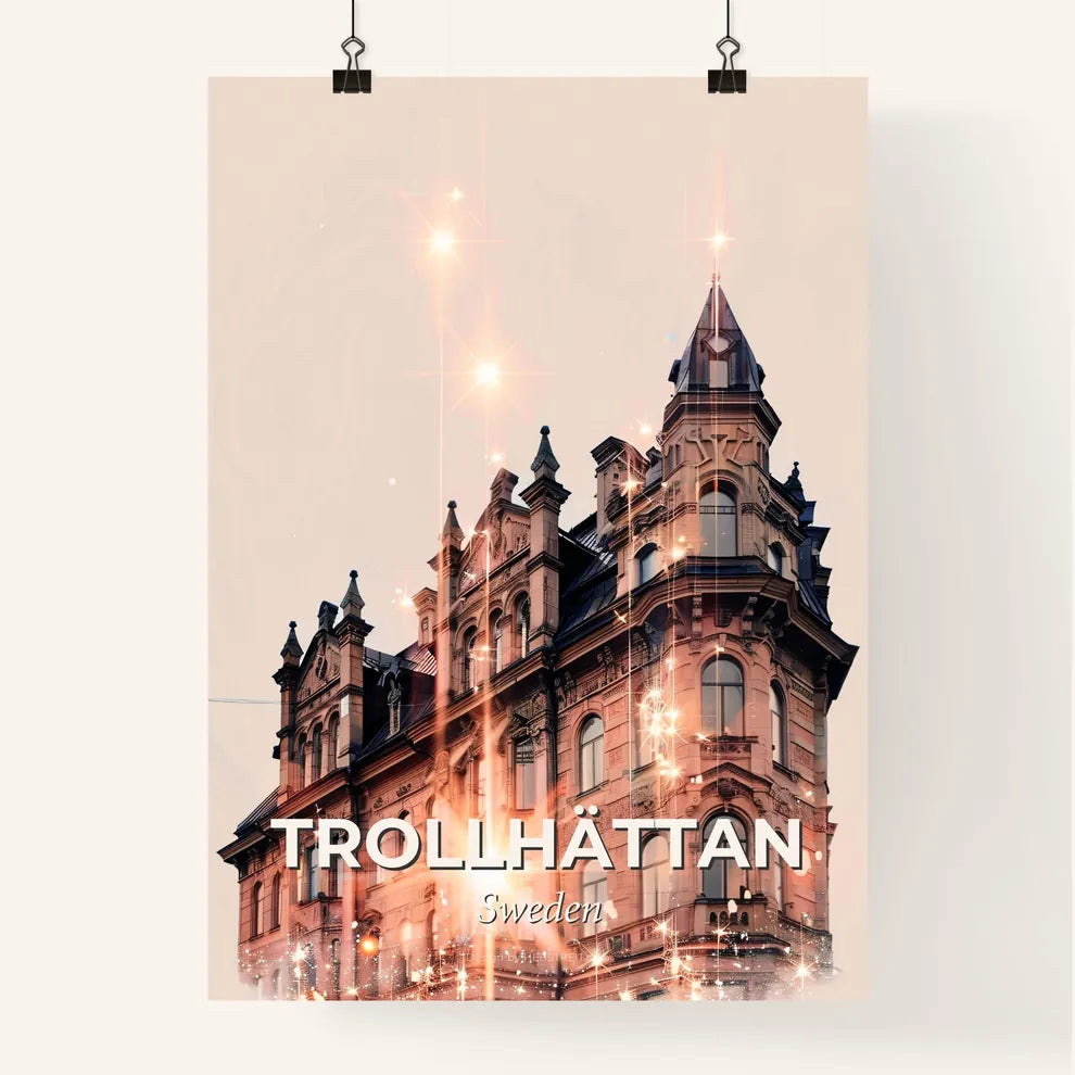 Trollhattan Skyline Art: Double Exposure City Charm Poster