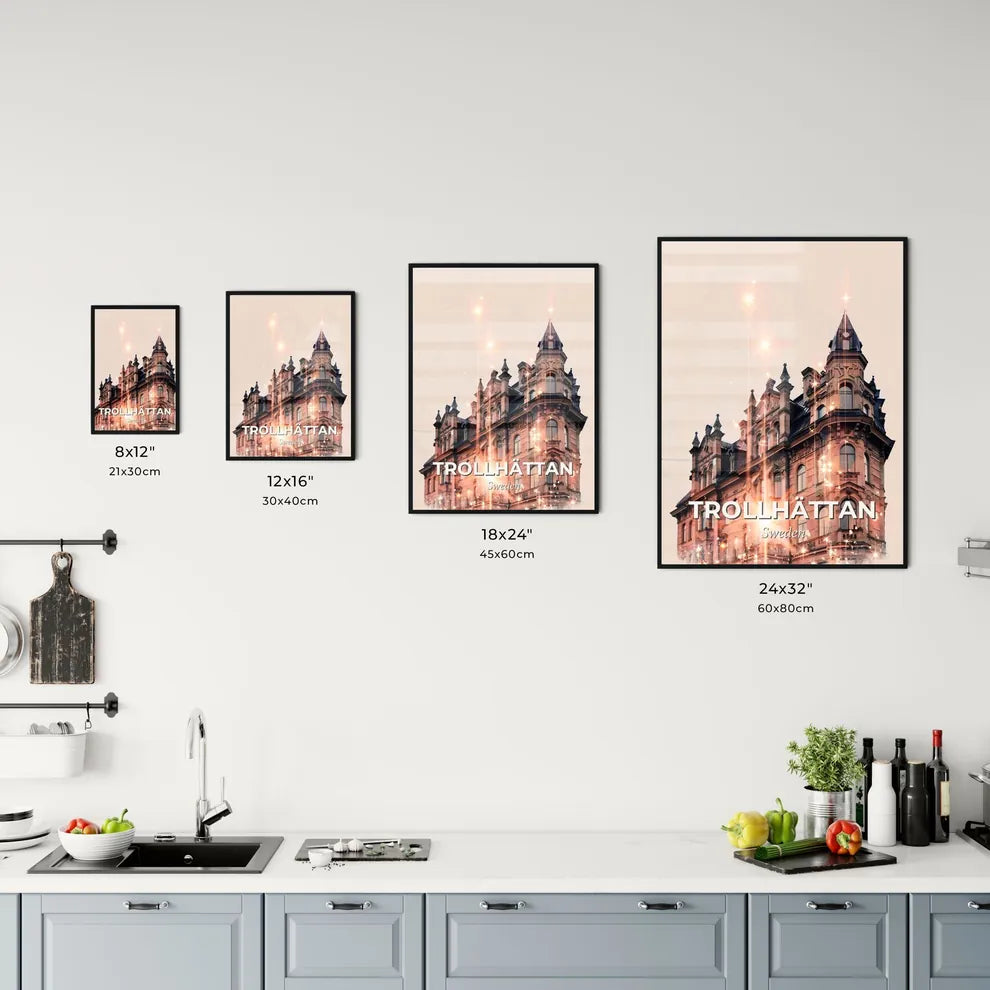 Trollhattan Skyline Art: Double Exposure City Charm Office Art