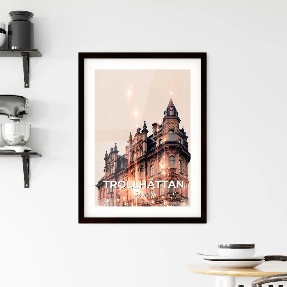 Trollhattan Skyline Art: Double Exposure City Charm Framed Print
