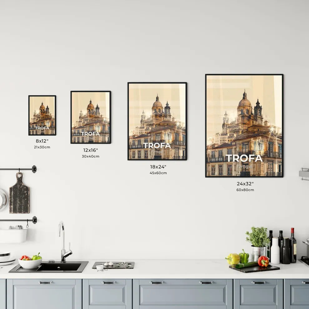 Trofa Skyline Double Exposure Cityscape Art Office Art