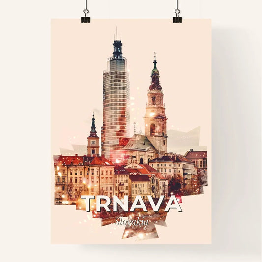 Trnava Skyline Cityscape Silhouette Sparks Poster Art Poster